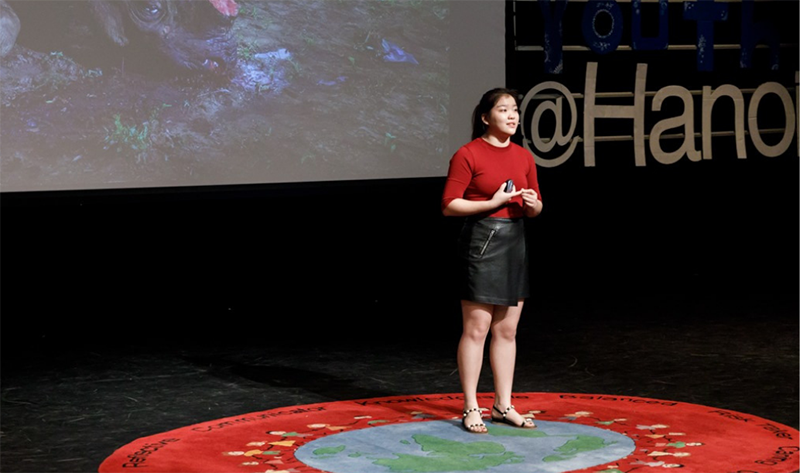 Wild Rhino Youth Ambassador, Haryoung Cho, was recently invited to take part in a TEDx @ Hanoi event